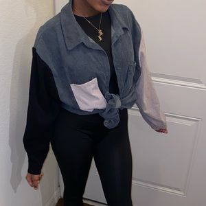 Color Block Oversized Shirt